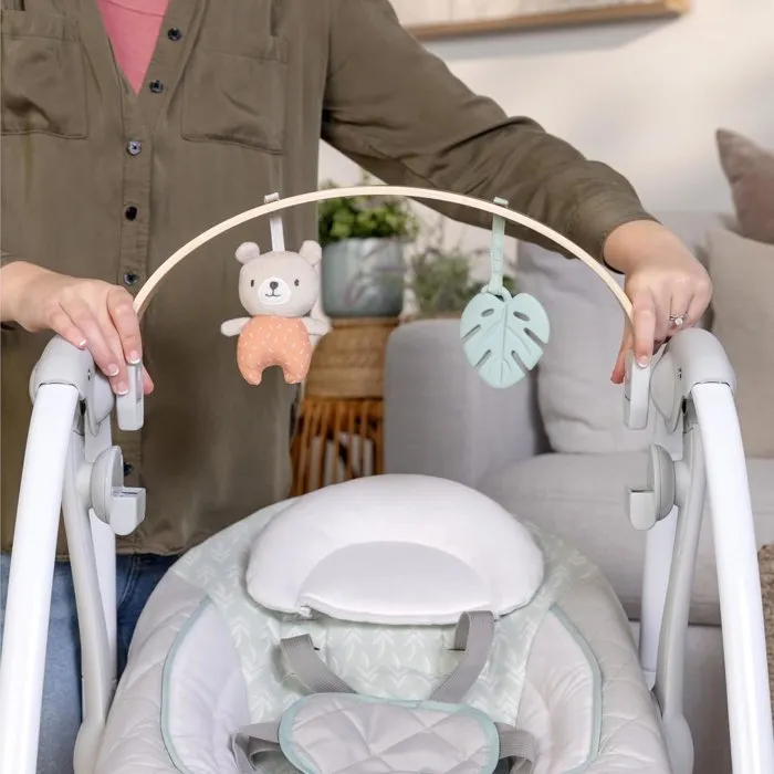 Ingenuity Balancelle Portable Cozy Spot avec Arc d'Activités en Bois Amovible