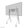 Neomounts FL50-525WH1 Support au sol mobile pour écran plat/tactile 55 à 86", 4 roues à blocage, étagère multimédia incluse, réglable en hauteur, blanc