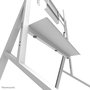 Neomounts FL50-525WH1 Support au sol mobile pour écran plat/tactile 55 à 86", 4 roues à blocage, étagère multimédia incluse, réglable en hauteur, blanc
