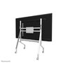 Neomounts FL50-525WH1 Support au sol mobile pour écran plat/tactile 55 à 86", 4 roues à blocage, étagère multimédia incluse, réglable en hauteur, blanc