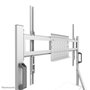 Neomounts FL50-525WH1 Support au sol mobile pour écran plat/tactile 55 à 86", 4 roues à blocage, étagère multimédia incluse, réglable en hauteur, blanc
