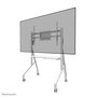 Neomounts FL50-525WH1 Support au sol mobile pour écran plat/tactile 55 à 86", 4 roues à blocage, étagère multimédia incluse, réglable en hauteur, blanc