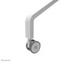 Neomounts FL50-525WH1 Support au sol mobile pour écran plat/tactile 55 à 86", 4 roues à blocage, étagère multimédia incluse, réglable en hauteur, blanc
