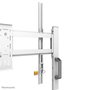 Neomounts FL50-525WH1 Support au sol mobile pour écran plat/tactile 55 à 86", 4 roues à blocage, étagère multimédia incluse, réglable en hauteur, blanc
