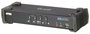 Aten Commutateur KVM DVI/audio USB 4 ports CS1764A CubiQ - Switch pour 4 ordinateurs avec concentrateur USB 2.0