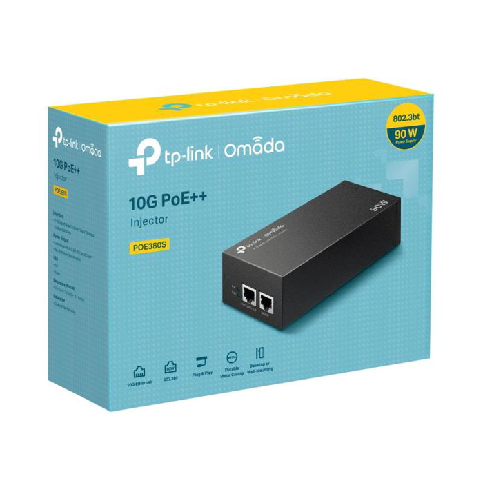 TP-Link Omada POE380S Injecteur PoE 10G 90W - Alimentation 100-240V