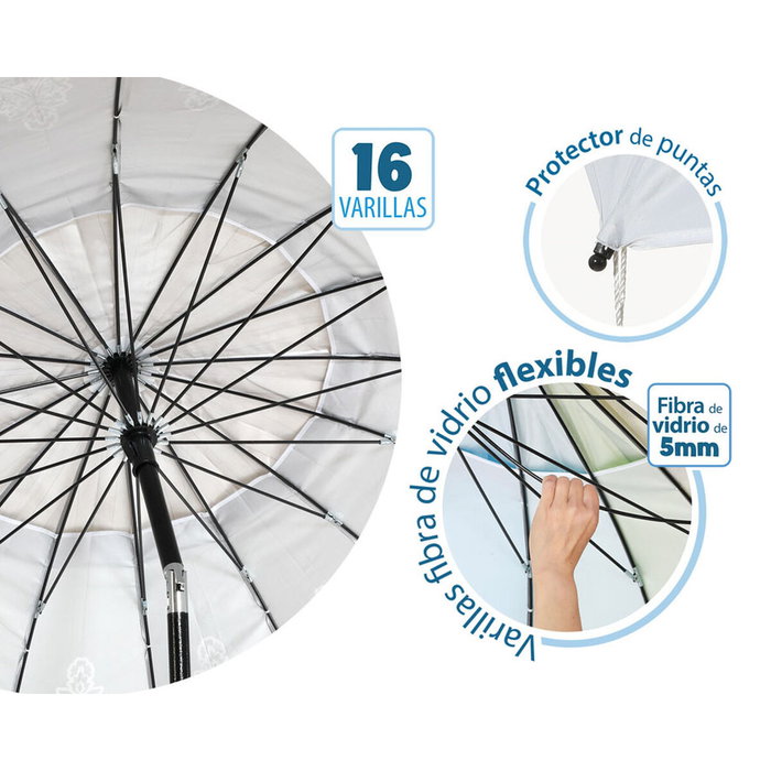 Parasol de plage Ø 240 cm SPF50+ Oriental