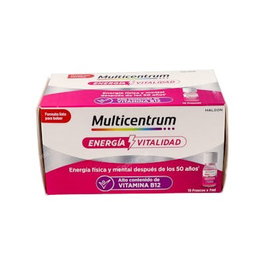 Multicentrum Energia & Vitalidad saveur framboise 15 ampoules