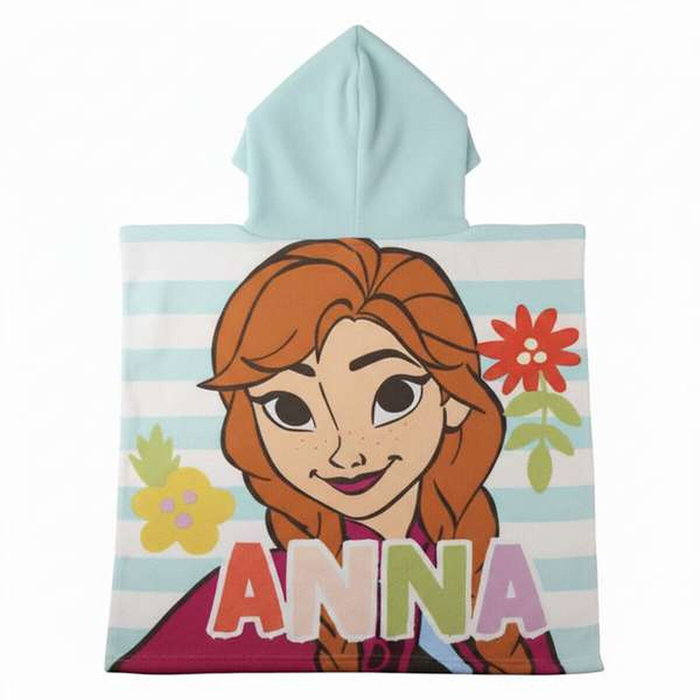 Serviette poncho avec capuche Frozen 55 x 77 cm