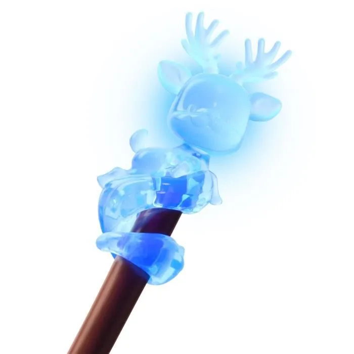 Spin Master Harry Potter Wizarding World Baguette Magique Interactive Lumos avec Projection de Patronus (environ 20 cm) – Blister