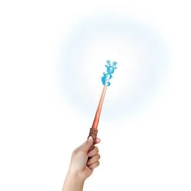 Spin Master Harry Potter Wizarding World Baguette Magique Interactive Lumos avec Projection de Patronus (environ 20 cm) – Blister