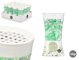 Acorde Boule de Gel parfum Jasmin 150 g 8x14.8x6 cm, Vert (Set de 12)