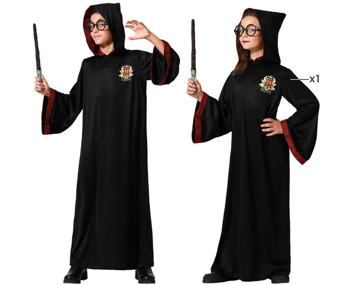 Déguisement Tunique Noire Étudiant Magie Unisex Enfant 5-6 Ans Déguisement Tunique Noire Étudiant Magie Unisex Enfant 5-6 Ans