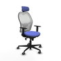 Piqueras y Crespo Chaise de Bureau avec Appui-tête 1D036G2 Bleu clair
