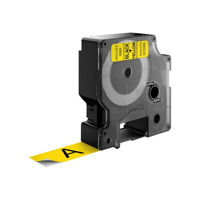 Dymo S0720880 Ruban D1 Étiquettes 19mm x 7m Jaune avec Texte Noir pour LabelManager Dymo S0720880 Ruban D1 Étiquettes 19mm x 7m Jaune avec Texte Noir pour LabelManager
