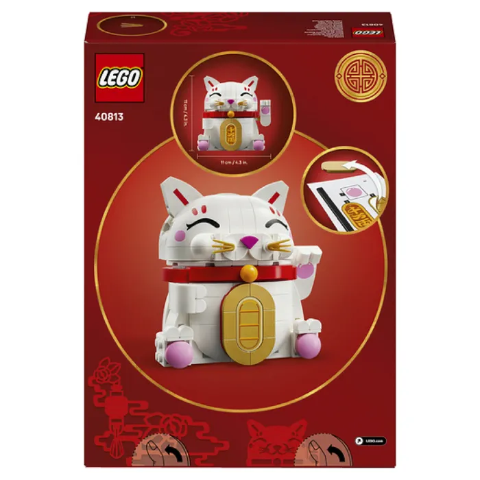 LEGO 40813 Set de Construction Chat Porte-Bonheur - Décoration à Monter Soi-Même - À Partir de 6 Ans