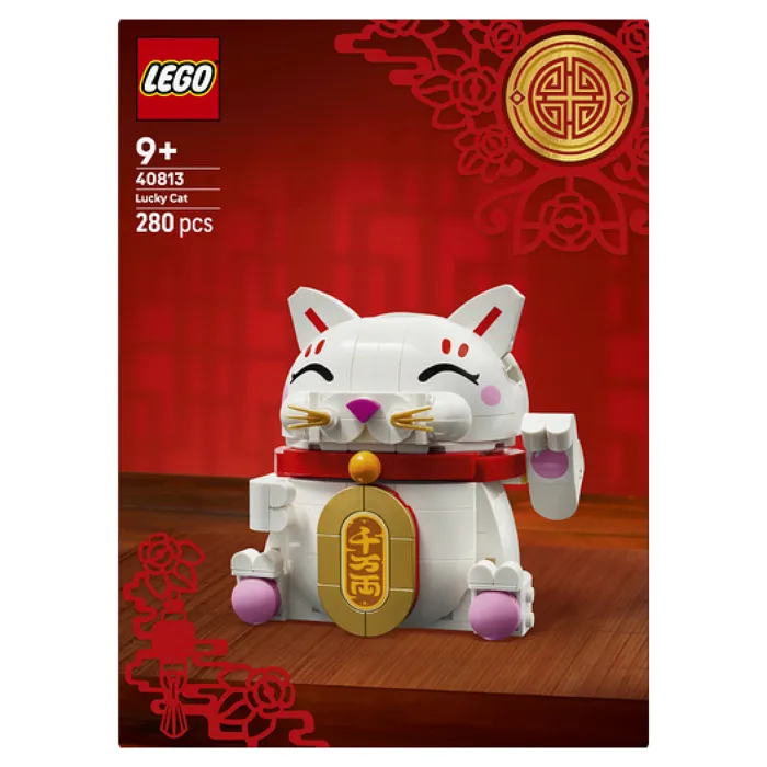 LEGO 40813 Set de Construction Chat Porte-Bonheur - Décoration à Monter Soi-Même - À Partir de 6 Ans