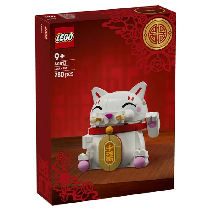 LEGO 40813 Set de Construction Chat Porte-Bonheur - Décoration à Monter Soi-Même - À Partir de 6 Ans