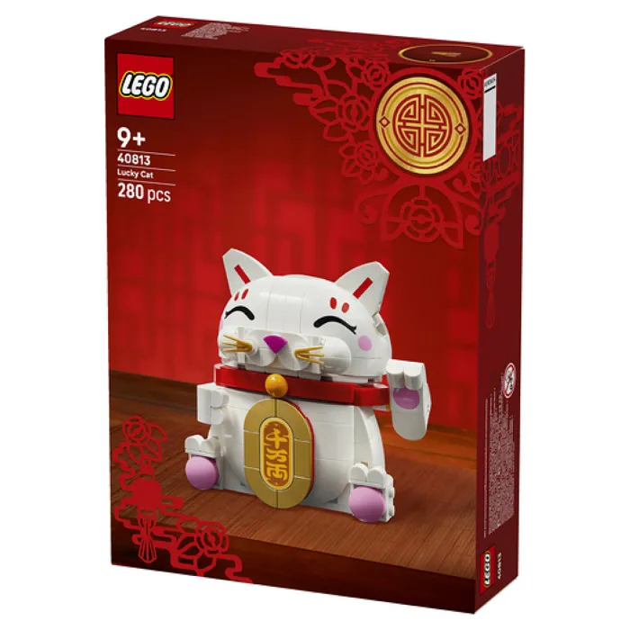 LEGO 40813 Set de Construction Chat Porte-Bonheur - Décoration à Monter Soi-Même - À Partir de 6 Ans
