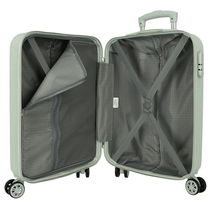 JOUMMA BAGS Valise cabine ABS trolley 4 roues 55 cm (38x55x20cm) à motifs Disney Stitch 'Cuddles Are the Best'