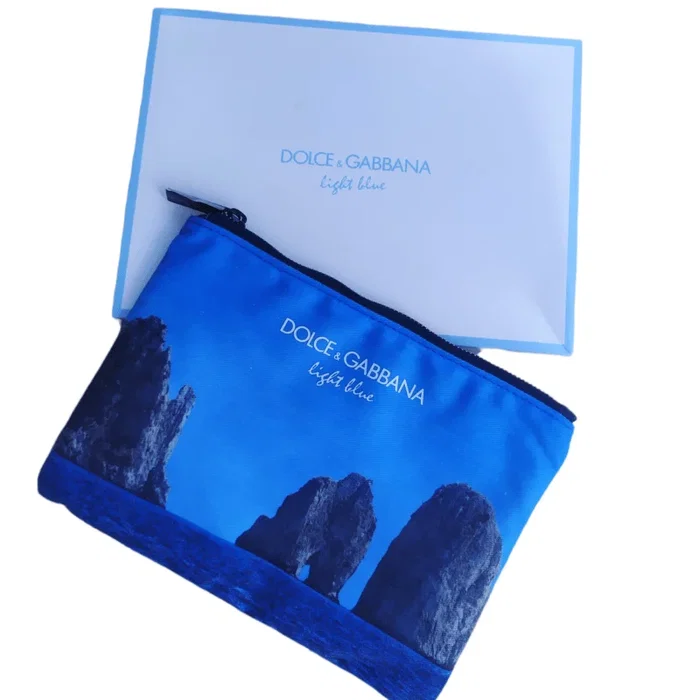 Dolce & Gabbana Pochette en textile Bleu Dolce & Gabbana Pochette en textile Bleu