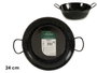 La Dehesa Poêle Creuse Émaillée 24 cm avec 2 Anses Acier Émaillé Noir (Set de 6)
