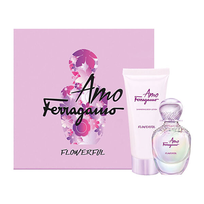 Salvatore Ferragamo - Coffret Amo Ferragamo Flowerful Pour Femme : Eau de Toilette 50 ml + Lotion Corporelle Scintillante 100 ml, Jour et Nuit Salvatore Ferragamo - Coffret Amo Ferragamo Flowerful Pour Femme : Eau de Toilette 50 ml + Lotion Corporelle Scintillante 100 ml, Jour et Nuit