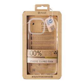 Muvit for Change Coque Recycletek pour iPhone 13 Pro Max, Transparente