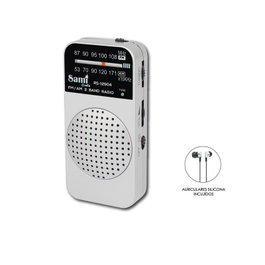 SAMI Radio mini AM/FM de poche avec haut-parleur et écouteurs