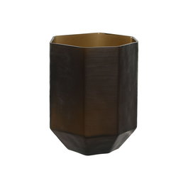 Vase Home ESPRIT Gris foncé Verre Moderne 18 x 18 x 22 cm