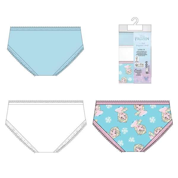 Cerdá Pack de 3 Culottes Licra Frozen T06/08 - Modèles Assortis pour 6 à 8 Ans