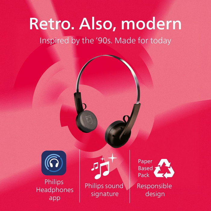 Casque Philips TAH2000BK Noir Casque Philips TAH2000BK Noir