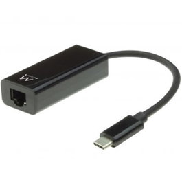 Ewent EW9828 Adaptateur réseau Gigabit USB-C vers RJ45, Plug and Play, 15 cm, Noir
