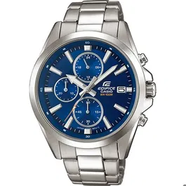Casio Edifice Montre Homme Analogique Quartz Acier Inoxydable Verre Minéral Étanche 10 ATM Gris