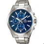 Casio Edifice Montre Homme Analogique Quartz Acier Inoxydable Verre Minéral Étanche 10 ATM Gris