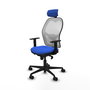 Chaise de Bureau avec Appui-tête Piqueras y Crespo 1D036N2 Bleu