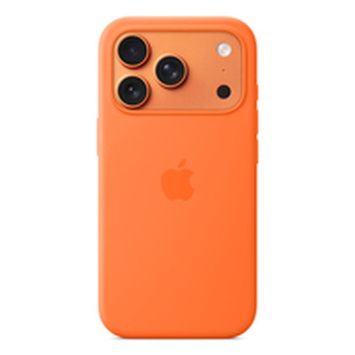 Apple iPhone 17 Pro - Coque en silicone avec MagSafe - Orange Apple iPhone 17 Pro - Coque en silicone avec MagSafe - Orange
