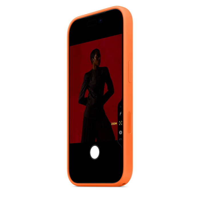 Apple iPhone 17 Pro - Coque en silicone avec MagSafe - Orange Apple iPhone 17 Pro - Coque en silicone avec MagSafe - Orange