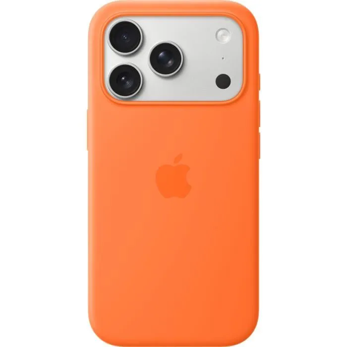 Apple iPhone 17 Pro - Coque en silicone avec MagSafe - Orange Apple iPhone 17 Pro - Coque en silicone avec MagSafe - Orange