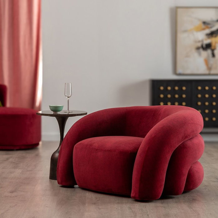 BigBuy Home Fauteuil Bordeaux Bois Foam BigBuy Home Fauteuil Bordeaux Bois Foam