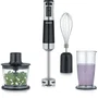 SEVERIN SM3772 - Mixeur plongeant 189 ongeant 3-en-1 600 W - Pied amovible - Mini Hachoir - Fouet - Gobelet 700 ml - Sans BPA - Noir / Inox