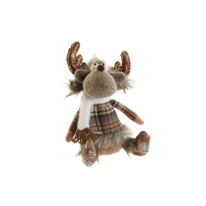 Décorations de Noël DKD Home Decor Marron Renne 14 x 12 x 35 cm (2 Unités)