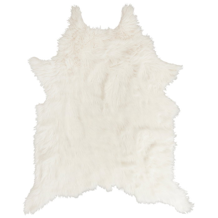 Home Deco Factory Tapis Blanc Effet Peau d'Animal 120x158 cm Home Deco Factory Tapis Blanc Effet Peau d'Animal 120x158 cm