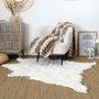 Home Deco Factory Tapis Blanc Effet Peau d'Animal 120x158 cm