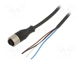 TELEMECANIQUE SENSORS Câble pour capteurs M12 femelles et fiche mâle, droit, 5m