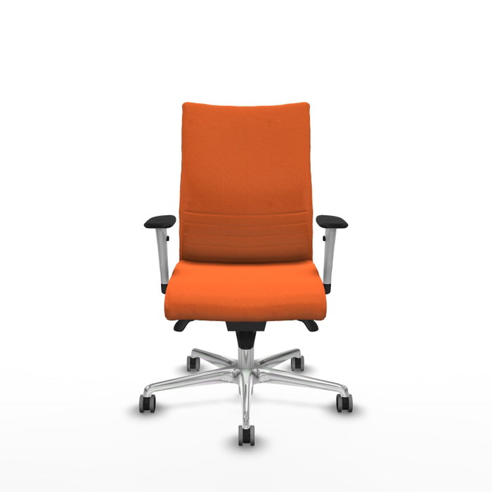 Piqueras Y Crespo Chaise Albacete Confidente Orange avec Mécanisme Synchrone et Base Aluminium