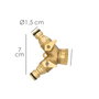 SATURNIA Adaptateur de tuyau en laiton 2 sorties pour robinet 3/4''