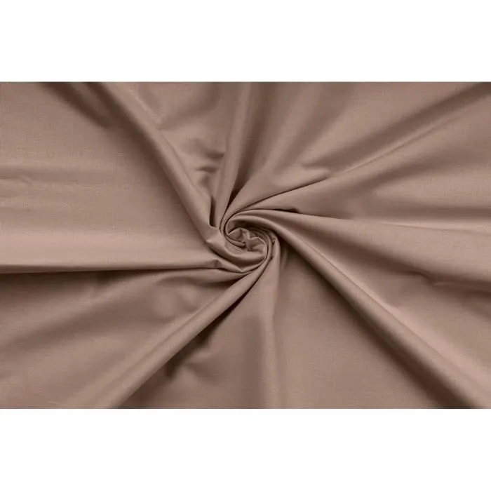 Parure de lit King Size 240 x 220 cm - 1 Housse de couette + 2 Taies d'oreiller 60x60 cm - 100% Coton renforcé 117 g/m² - Couleur Marron