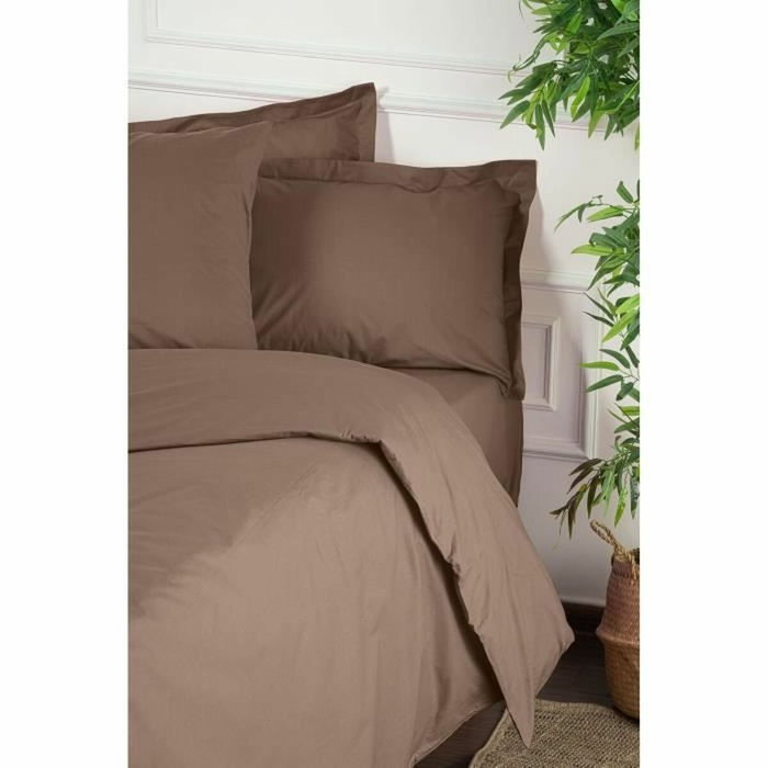 BigBuy Home Parure de couette Marron 3 Pièces - Lit king size BigBuy Home Parure de couette Marron 3 Pièces - Lit king size