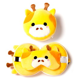 PUCKATOR Almohada viaje antifaz Jirafa Relaxeazzz